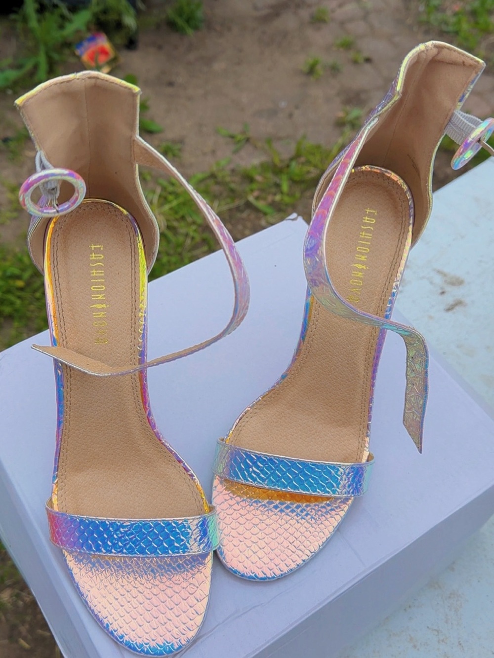 Iridescent Mermaid High Heel Sandals Women’s
